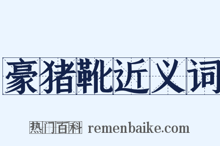 豪猪靴近义词是什么意思的图片